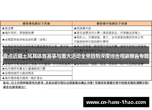 盘点近期土耳其体育赛事与重大活动全景趋势深度综合观察报告专题