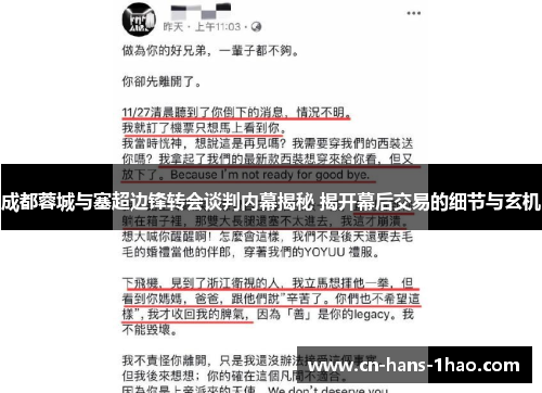 成都蓉城与塞超边锋转会谈判内幕揭秘 揭开幕后交易的细节与玄机